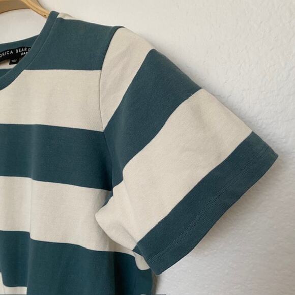 Veronica Beard Jeans Striped Knot Tyla Tee Shirt Dress Stripes Women's Large - Picture 6 of 10